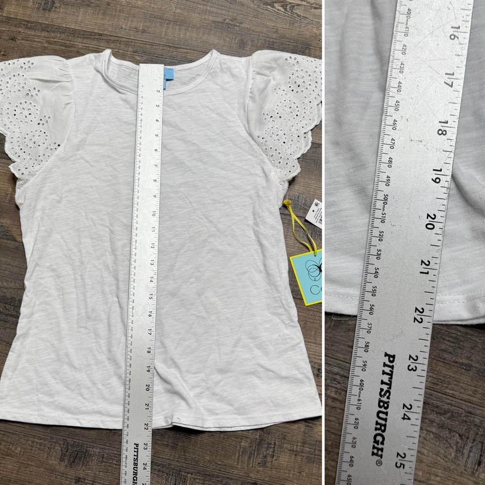 CeCe White Cap Ruffle Sleeve Top Nordstrom - Picture 6 of 9